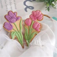 Khuôn Cắt Bánh Quy Tạo Hình Hoa tulip Cho Ngày Của Mẹ