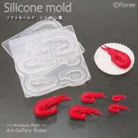 Khuôn con tôm nặn đất sét thức ăn mô hình mini dollhouse minifood