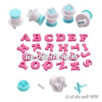 Khuôn Cookie, cutter, fondant, khuôn nhận lò xo 26 chữ cái in hoa, chữ thường, 10 số  Mã số 1909 - Bộ 10 số