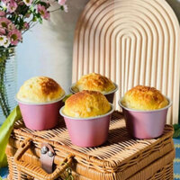 Khuôn cup hồng chống dính 4 inch chefmade khuôn nướng dạng cup
