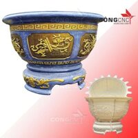 [Khuôn Đúc Chậu Big Size] Khuôn Chậu Tròn 1 Mét Kèm Chân Đôn Siêu Đẹp
