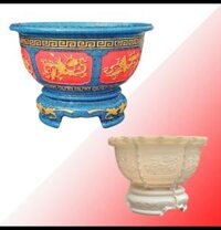 Khuôn Đúc Chậu BIGSIZE – Khuôn Chậu Tròn 1 Mét Kèm Chân Đôn Tròn Chuẩn Hàng Công CNC
