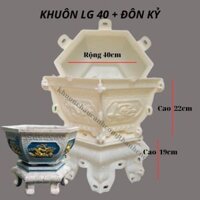 Khuôn đúc chậu cảnh lục giác 40 sen tùng kết hợp Chân Đôn kỷ, Dùng làm chậu cây cảnh bonsai, Nhựa ABS mới 100%