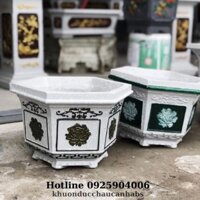 Khuôn đúc chậu cảnh Lục Giác 30 kết hợp Chân Đôn, Dùng làm chậu cây cảnh bonsai, Nguyên liệu Nhựa ABS cao cấp cực bền