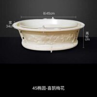 Khuôn đúc chậu cảnh nhựa ABS Ôvan dài 45 rộng 34 cao 16 cm