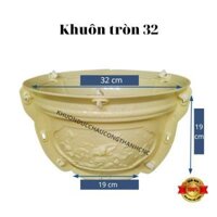 Khuôn đúc chậu cảnh tròn 32 hình cây tùng, Phù hợp trồng hoa cây cảnh bonsai mới 100% nhựa ABS cao cấp