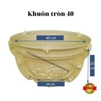 Khuôn đúc chậu cảnh tròn 40 kèm chân đôn, Dùng làm chậu cây cảnh bonsai ngoài trời mới 100% nhựa ABS cao cấp