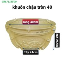 Khuôn đúc chậu cảnh tròn 40 [khuôn ABS siêu bền] khuôn có lòng trong dễ dàng sử dụng cho người mới bắt đầu