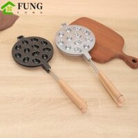 Khuôn FUNG Oreshkin, Khuôn làm bánh quy quả óc chó chống dính bằng hợp kim nhôm, Tay cầm bằng gỗ gia dụng 12 / 16 lỗ Máy làm bánh quy quả óc chó Snack Stall