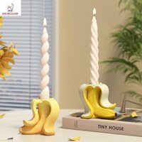 Khuôn giữ nến chuối KOKINGTAIPAN, Khuôn nến không mùi bằng silicon, Thạch cao sáng tạo Khuôn nến tái sử dụng DIY