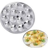 Khuôn Làm Bánh Bèo Inox 15 Lỗ Nút Cầm Tay Dày Dặn, Sáng Bóng, Dễ Vệ Sinh Mta-Mart2
