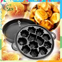 Khuôn làm bánh bông lan chống dính cao cấp (khuôn 12 bánh)