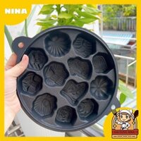 Khuôn làm bánh bông lan HUỲNH ANH 12 bánh loại dày nặng LOẠI 1 CAO CẤP KÈM NẮP