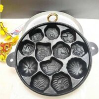 Khuôn Làm Bánh Bông Lan Nướng Chống Dính 12 Bánh