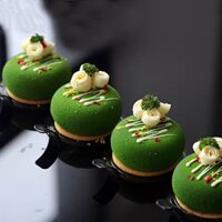 Khuôn Làm Bánh Mousse Hình Tròn 3D 8 Ngăn 35 Lỗ Bằng Silicone Tiện Lợi