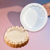 Khuôn Làm Bánh Silicon, Hình Tròn Giáng Sinh Vui Vẻ Có Thể Tái Sử Dụng Khuôn Nướng Bánh Chống Dính Cho Bánh Phô Mai, Mousse, Món Tráng Miệng, Kẹo, Bánh Khuôn Thạch Chảo