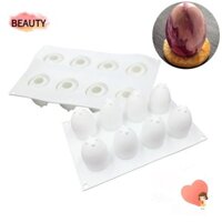 Khuôn làm bánh sô cô la BEAUTY, Khuôn silicon phục sinh hình quả trứng thủ công, Trang trí ngày lễ 8 khoang Dụng cụ làm bánh DIY Khuôn xà phòng