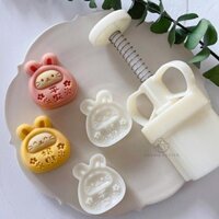 Khuôn Làm Bánh Trung Thu Dạng Nén Hình Thỏ 3D Bằng Nhựa ABS 50g