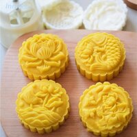 Khuôn Làm Bánh Trung Thu Hình Hoa / Cá 3d 150g / 200g