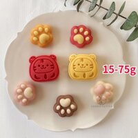 Khuôn Làm Bánh Trung Thu Mini 50g 63g 75g 65g 2022 20g 15g 25g 35g Bằng Nhựa Hình Dấu Chân Mèo / Bông Hoa Dễ Thương Mooncake Mould Jelly Moon Cake Mould Mini Rabbit Cute Paw Cartoon Plastic Cat Claw Flower Stamp Molder Hand Pressed Pressing Diy biscuit