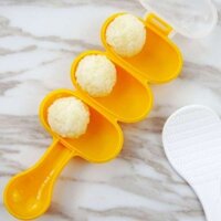 khuôn làm cơm nắm Khuôn tự làm cơm nắm hình cầu quay tay, dụng cụ làm thịt viên lắc lắc lắc, bé thích ăn, dụng cụ cơm trẻ em