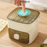Khuôn làm đá viên WANCGAI, Loại ép Hộp làm đá hai lớp, Dễ dàng làm sạch cầm tay sáng tạo Khay đá dung tích lớn Tủ lạnh