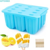 Khuôn Làm Kem Que 12 Ngăn Bằng Silicone Tái Sử Dụng Tiện Lợi Dành Cho Nhà Bếp