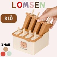 Khuôn Làm Kem Que 3/4/6/8 Cây Đủ Loại Khuôn Khay Làm Kem Silicon Nhựa Nguyên Sinh An Toàn Chống Mùi Tuyệt Đối