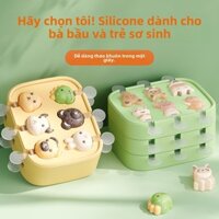 Khuôn Làm Kem Thực Phẩm Silicon Hoạt Hình Dễ Thương Hộ Gia Đình Popsicle Popsicle Phô Mai Que Trẻ Em