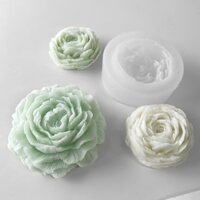 Khuôn Làm Nến Thơm Hình Hoa Mẫu Đơn Bằng silicone