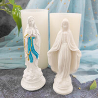 Khuôn làm tượng Mẹ Maria, Khuôn Silicon 3D dùng làm tượng xà phòng, nến, thạch cao, keo pha lê, đồ trang trí .v.v...
