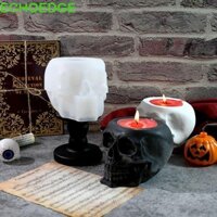 Khuôn lọ nến đầu lâu ECHOEDGE, Khuôn silicon đầu lâu mềm 3D, Món quà lý tưởng Dễ sử dụng Khuôn nhựa đầu lâu sáng tạo bền bỉ Trang trí Halloween