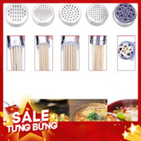Khuôn Máy Ép Làm Bún Tươi, Mỳ Sợi, Mì Nui Mini 5 Đầu Cắt Inox Cho Nhà Bếp Gia Đình
