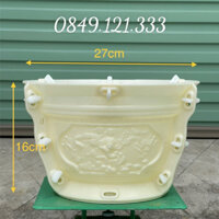 [Khuôn Mini Mới] Khuôn Đúc Chậu Tròn 27cm Nhựa ABS Có Đầy Đủ Lòng Trong