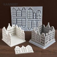 Khuôn nến rỗng KANNERT, Khuôn nến nhựa Epoxy bằng silicon, Sáng tạo DIY Craft Square Candle Holder Mold Trang trí nội thất
