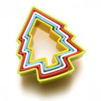 Khuôn nhấn cutter nhựa Giáng Sinh 5 cây thông