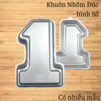 Khuôn Nhôm đúc hình Số 1 làm bánh bông lan, bánh nướng, rau câu, bánh kem, pudding