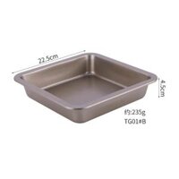 Khuôn nướng bánh chống dính thep carbon hình vuông 22.5 x 4.5 cm