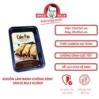 Khuôn nướng bánh chống dính 29x20x5 Uncle Bills KC0021 hình chữ nhật