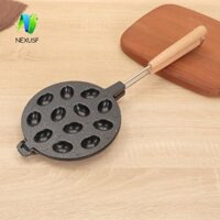 Khuôn Oreshkin NEXUSF, Khuôn bánh quy quả óc chó 12 / 16 lỗ bằng hợp kim nhôm, Máy làm bánh quy Nutty Tay cầm bằng gỗ chống dính Máy làm bánh quy quả óc chó