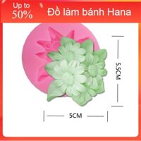 Khuôn rau câu silicon 4D Hoa cúc 3 bông HH40C0