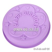 Khuôn rau câu silicon Happy Birthday loại 28 cm  Mã số 1012