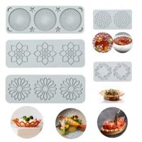 Khuôn Ren Bánh Silicon Lá Tròn Thiết Kế Hoa Thân Thiện Với Môi Trường Bếp Nướng Dụng Cụ Trang Trí Bánh Được Chứng Nhận CE/EU