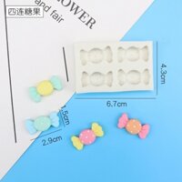 Khuôn silicon-4 kẹo xoắn dài.