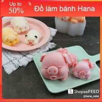 Khuôn silicon 4D Heo nằm ngủ