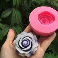Khuôn silicon 4D hoa hồng cánh mỏng