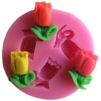 Khuôn silicon 4D hoa Tulip mini