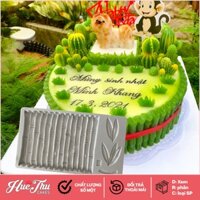 Khuôn silicon cây tre, cây trúc có lá 17.5*10.5cm ốp viền bánh rau câu 3D, 4D