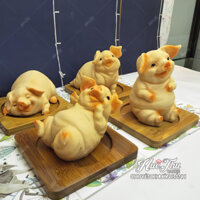 Khuôn silicon Con Heo 8cm A28 (nhiều mẫu) nhấn xôi hoa đậu, làm bánh rau câu, khuôn chè trôi nước, mâm cúng thôi nôi