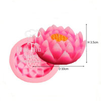 Khuôn silicon Đôi Hoa Sen làm bánh rau câu 3D 4D nhấn xôi, fondant, socola, nến hanmade, chè trôi nước
